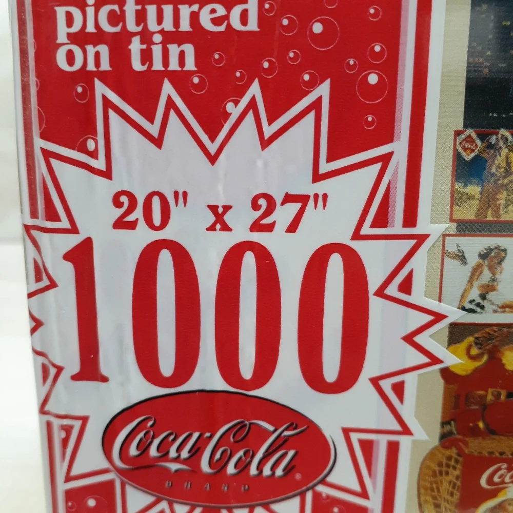 NOS Coca Cola Tin Box 1000 Piece 20 x 27 Puzzle In Collectors Tin - Picture 4 of 8